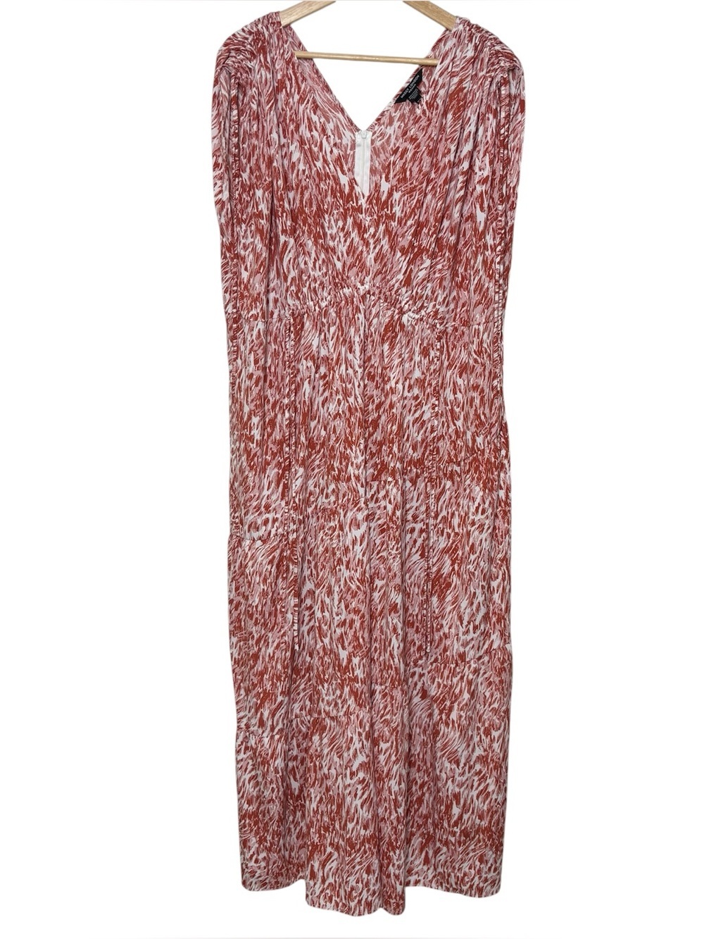 Maggy London Maxi Dress Size 16W Sleeveless A-Line Flowy Resort Vacation Pockets - Picture 3 of 13